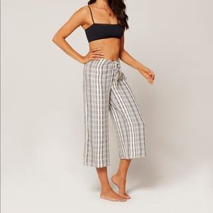 L*Space Lana Pant in PCH Black and Cream S NWT